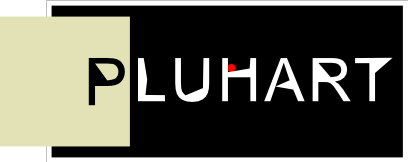 PLUHART – logo ateliéru abstraktní malby Štěpánky Pluhařové